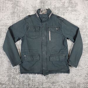 DC Skateboards Jacket Men's Medium Black Field Chore Coat Wilshire Canvas Zip